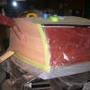 Finished sanding sides and transom