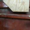 Stringer refastened with stainless steal screws