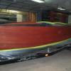 Stained the port side, transom, and the rest of the decks