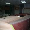 Sanded decks, transom, and port side