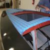 Masking off planks to caulk them