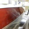 The current condition of the port side. it is going to be wet sanded 